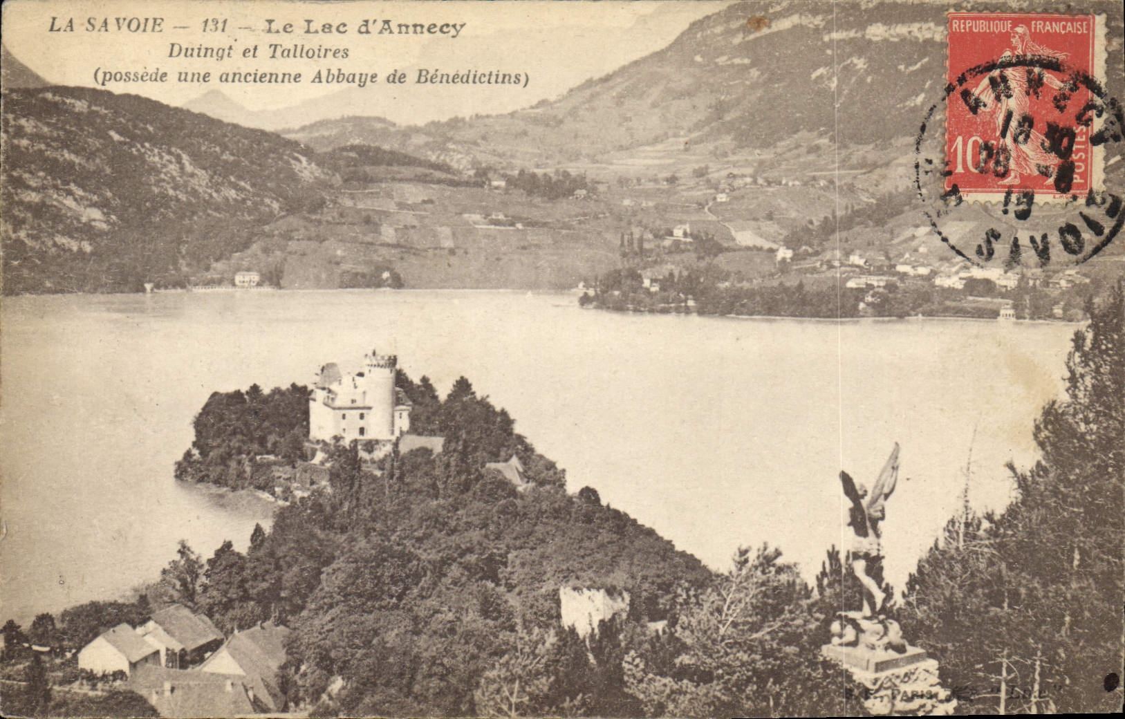 CPA La Savoie Le Lac d'Annecy Duingt et Talloires possede une ancienne Abbaye de Benedictins 