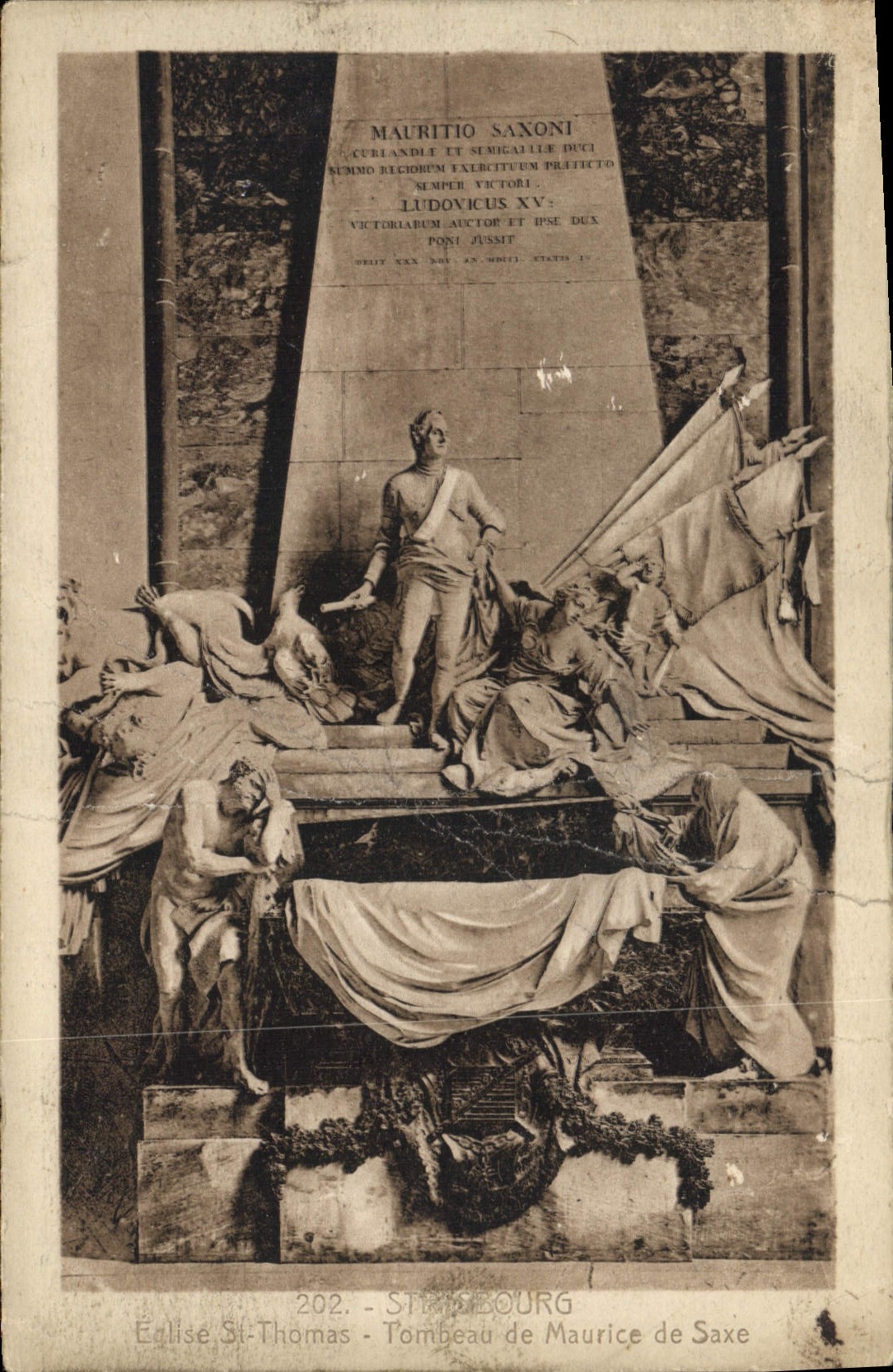 CPA Strasbourg Eglise St Thomas Tombeau de Maurice de Saxe 