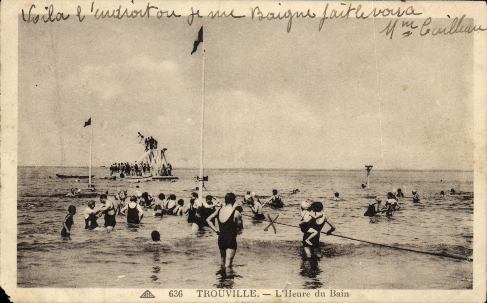 CPA Trouville L'Heure du Bain 