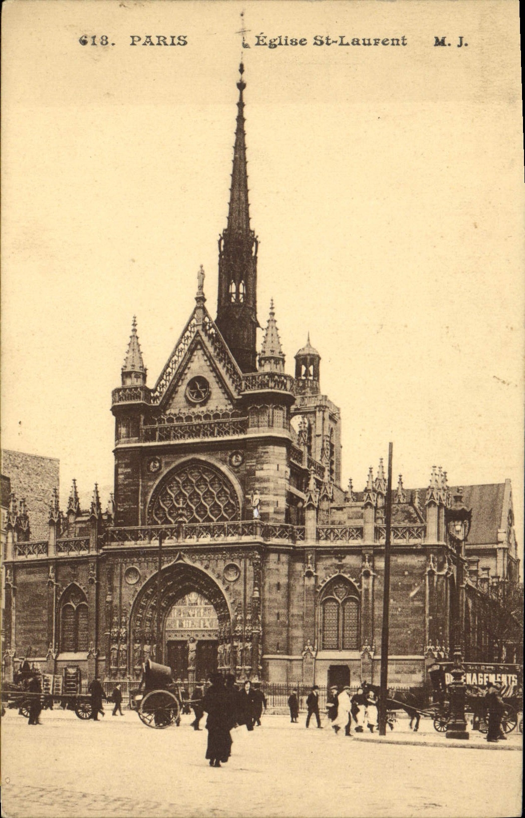 CPA Paris Eglise St Laurent 