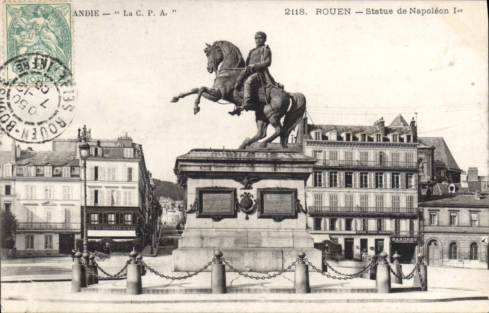 CPA Rouen Statue de Napoleon 1er