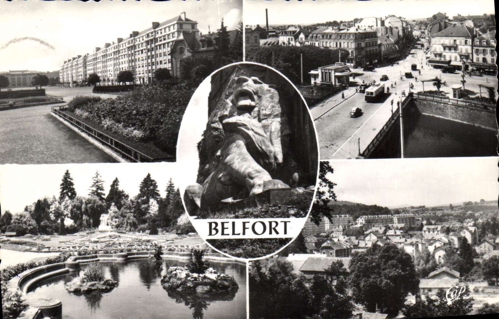 CPA Belfort Nouveaux blocs d'habitation Quartier du Pont Carnot Le Lion Square Jean Joures Vue gener