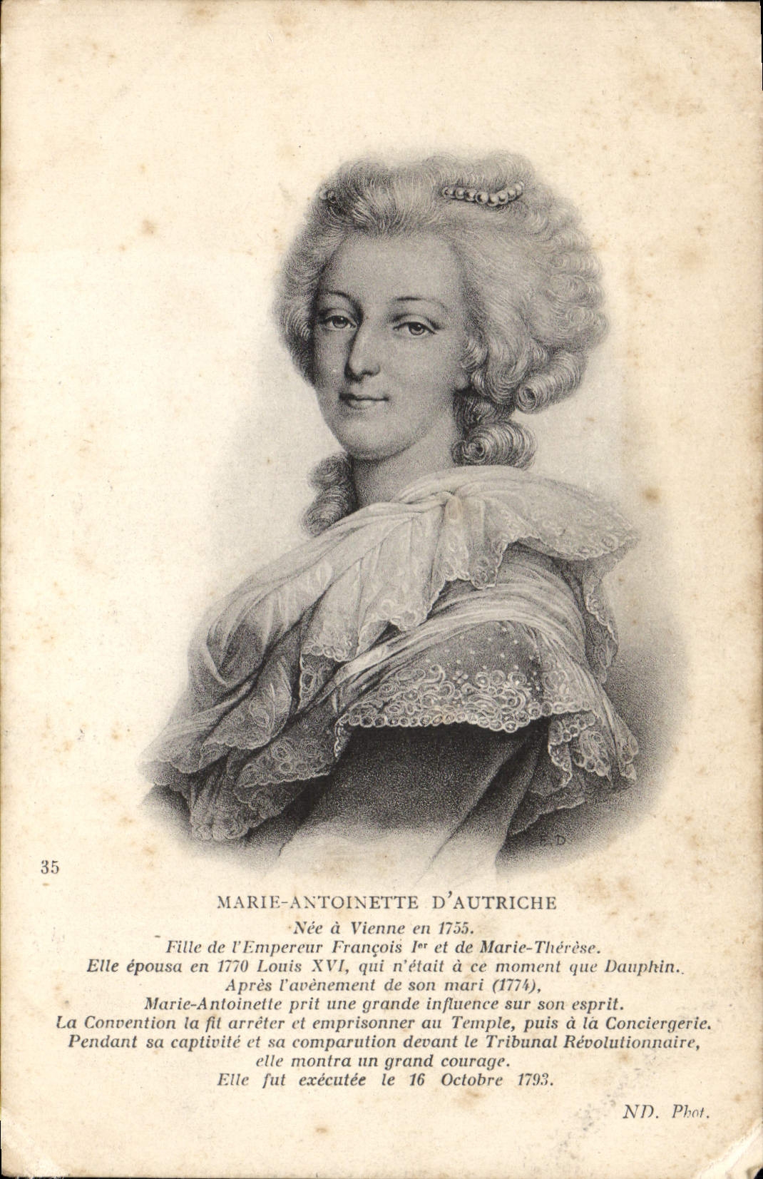 CPA Marie Antoinette d'Autriche 