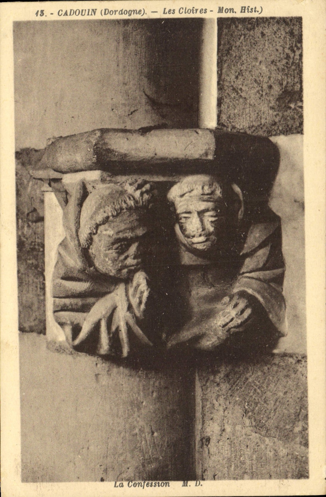 CPA Cadouin Dordogne Les Cloitres Mon Hist La Confession