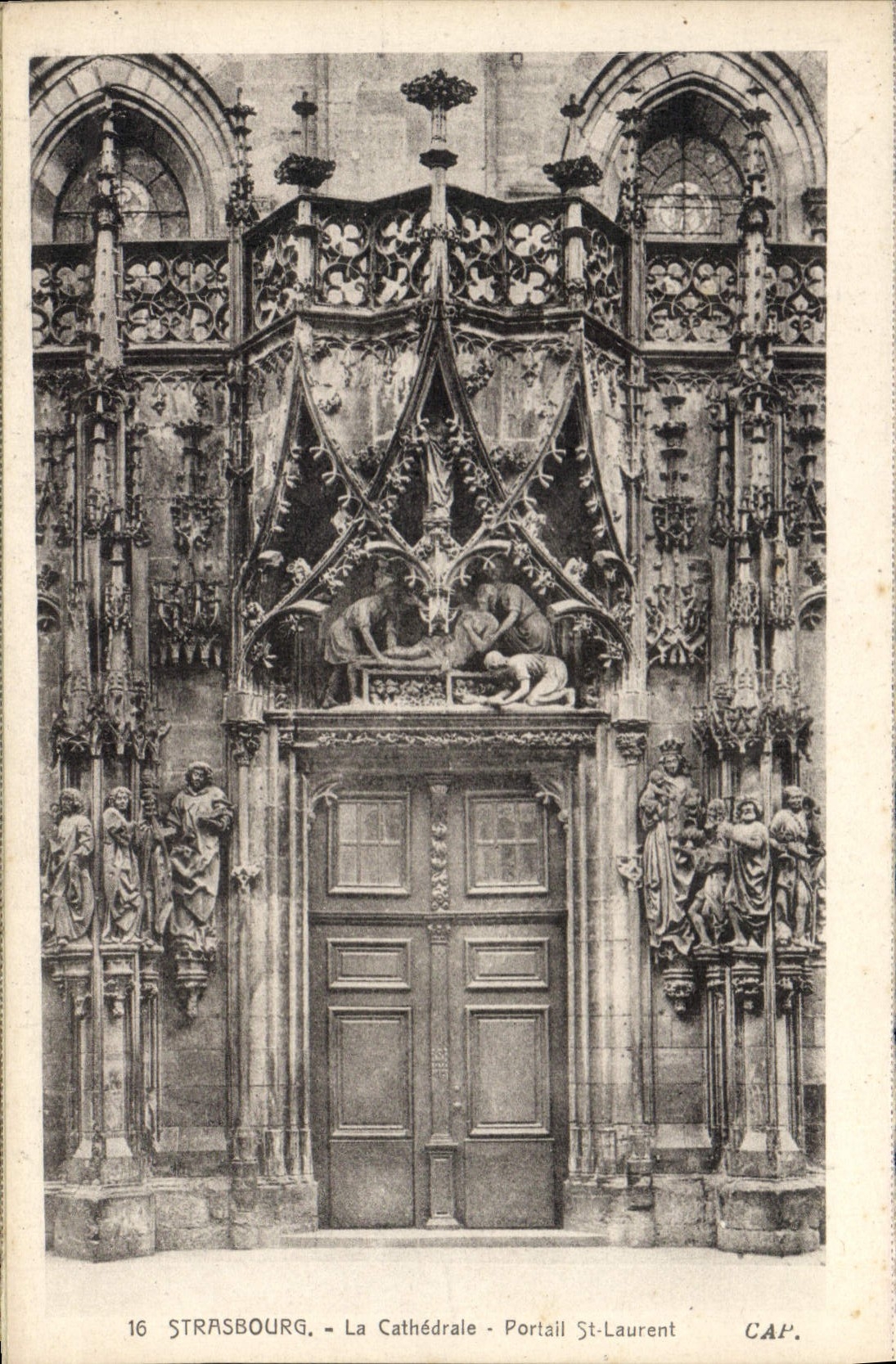 CPA Strasbourg La Cathedrale Portail St Laurent