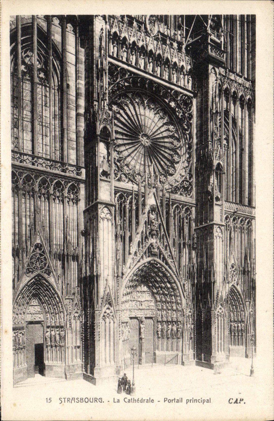 CPA Strasbourg La Cathedrale Portail principal