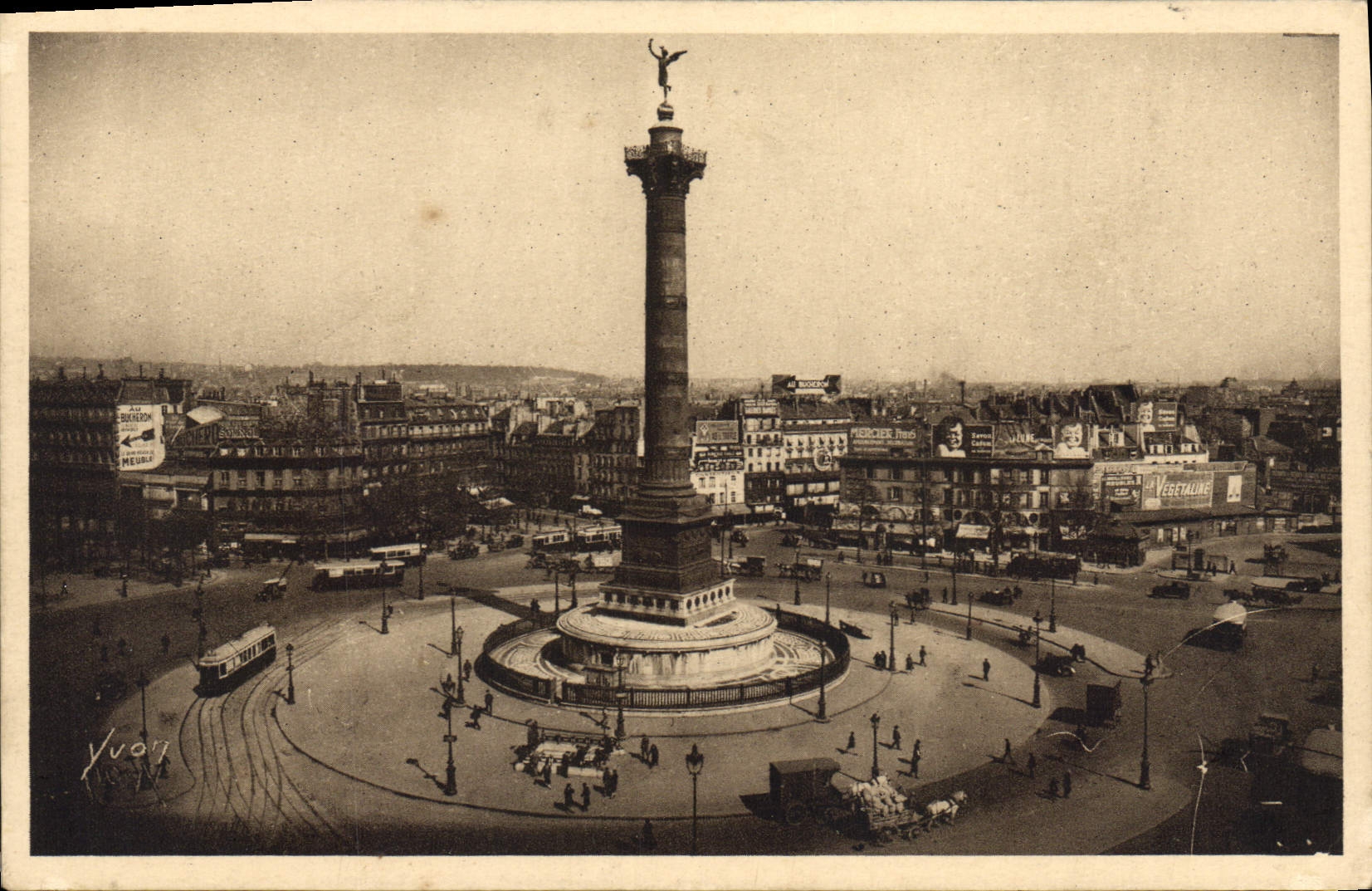 CPA Paris Place de la Bastille Square 