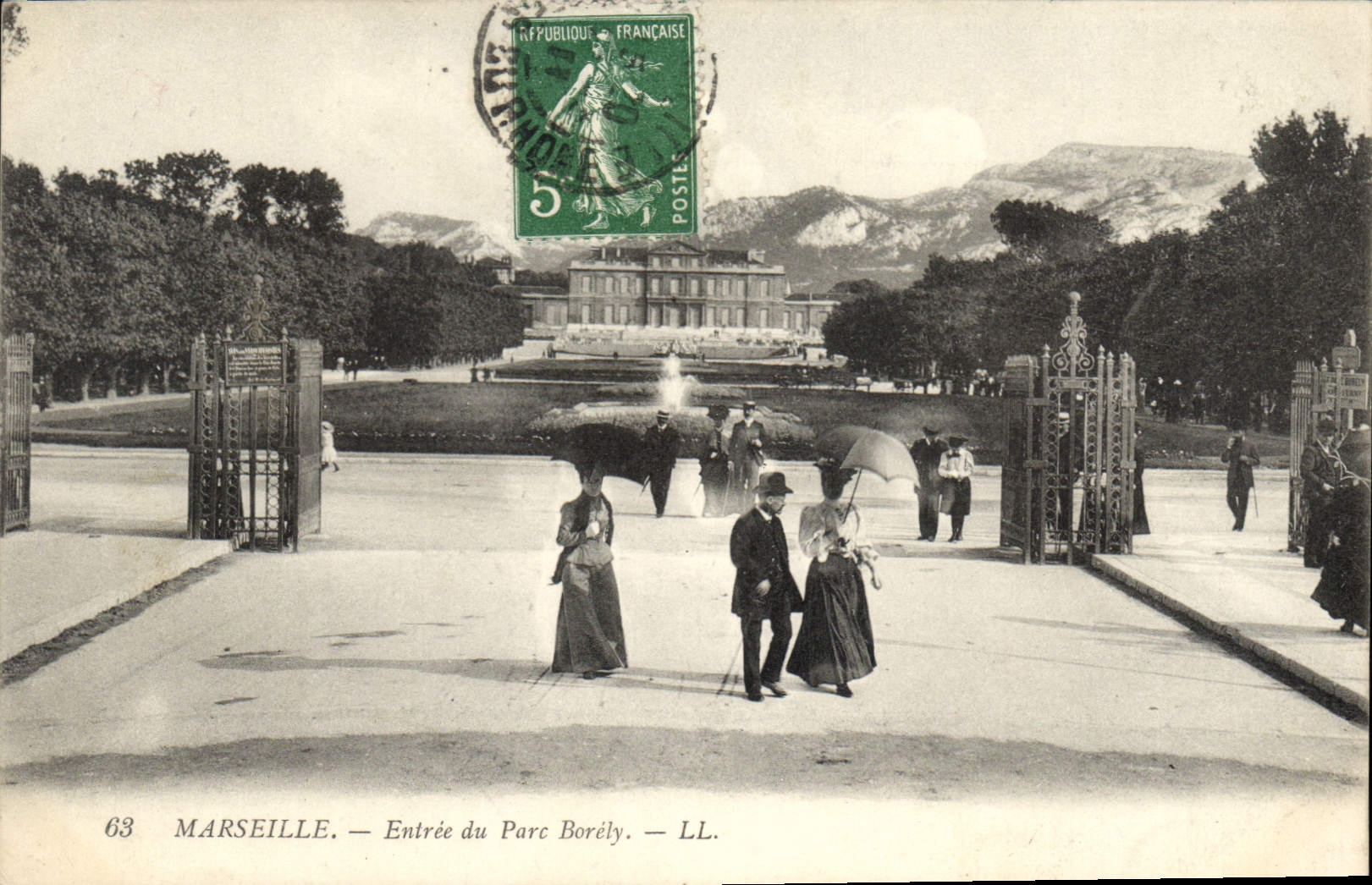 CPA Marseille Entree du Parc Borely 