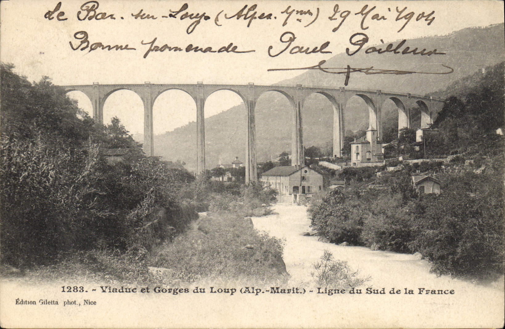 CPA Viaduc et Gorges du Loup Alp Marit Ligne du Sud de la France 