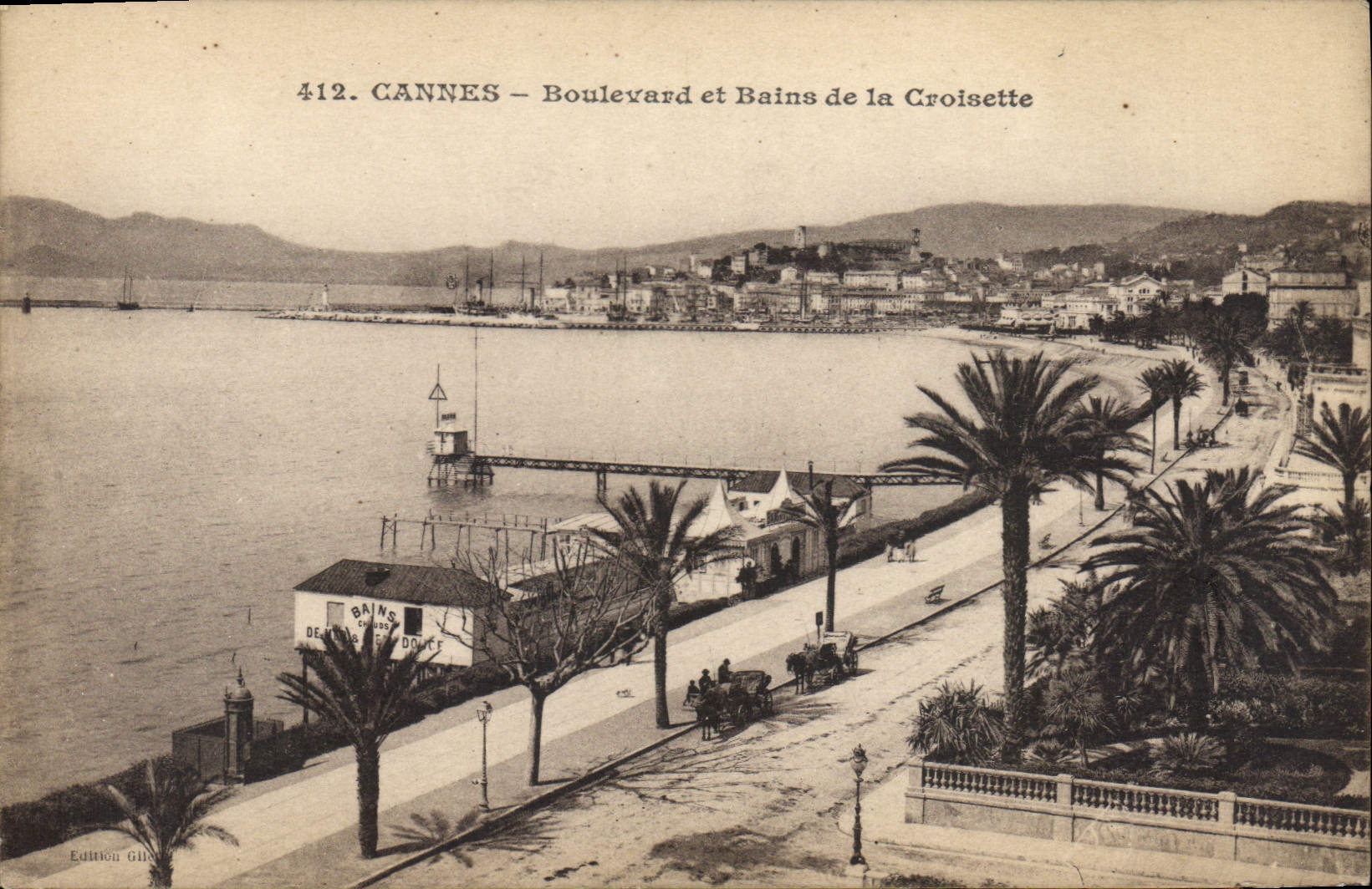 CPA Cannes Boulevard et Bains de la Croisette 