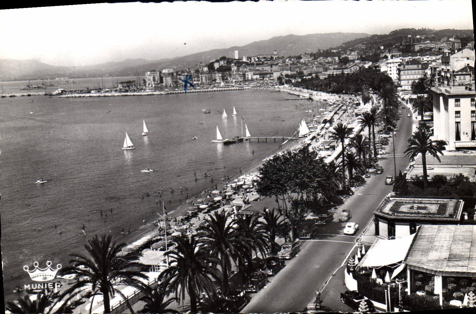 CPA Cannes La Plage la Promenade de la Croisette 