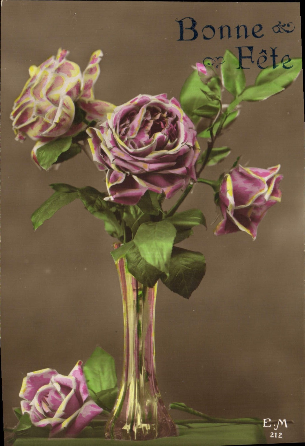 CPA Bonne Fete Fleurs