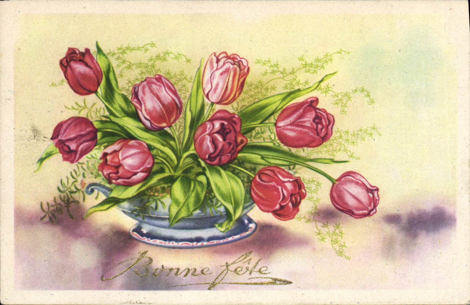 CPA Bonne Fete Fleurs