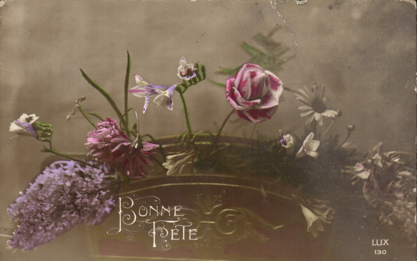 CPA Bonne Fete Fleurs