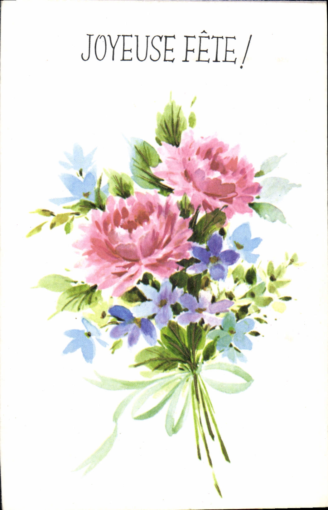 CPA Joyeuse Fete Fleurs