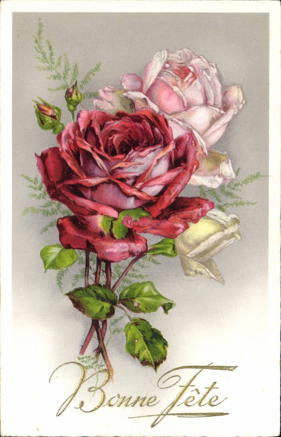 CPA Bonne Fete Fleurs