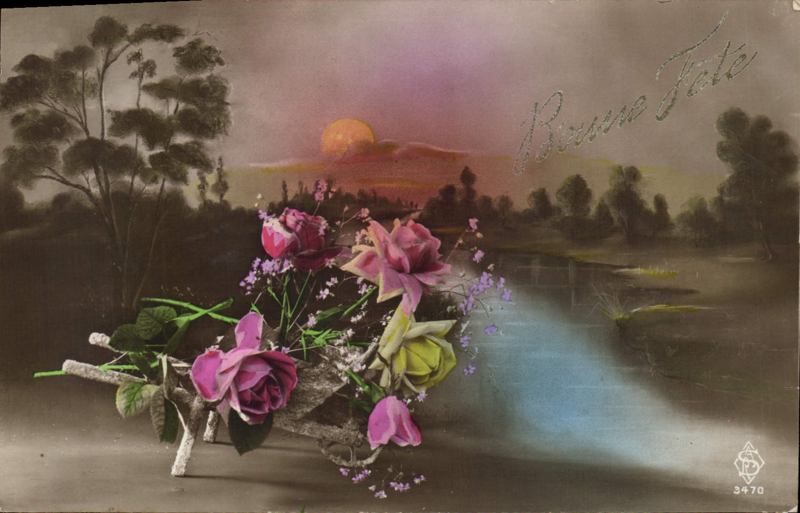 CPA Bonne Fete Fleurs