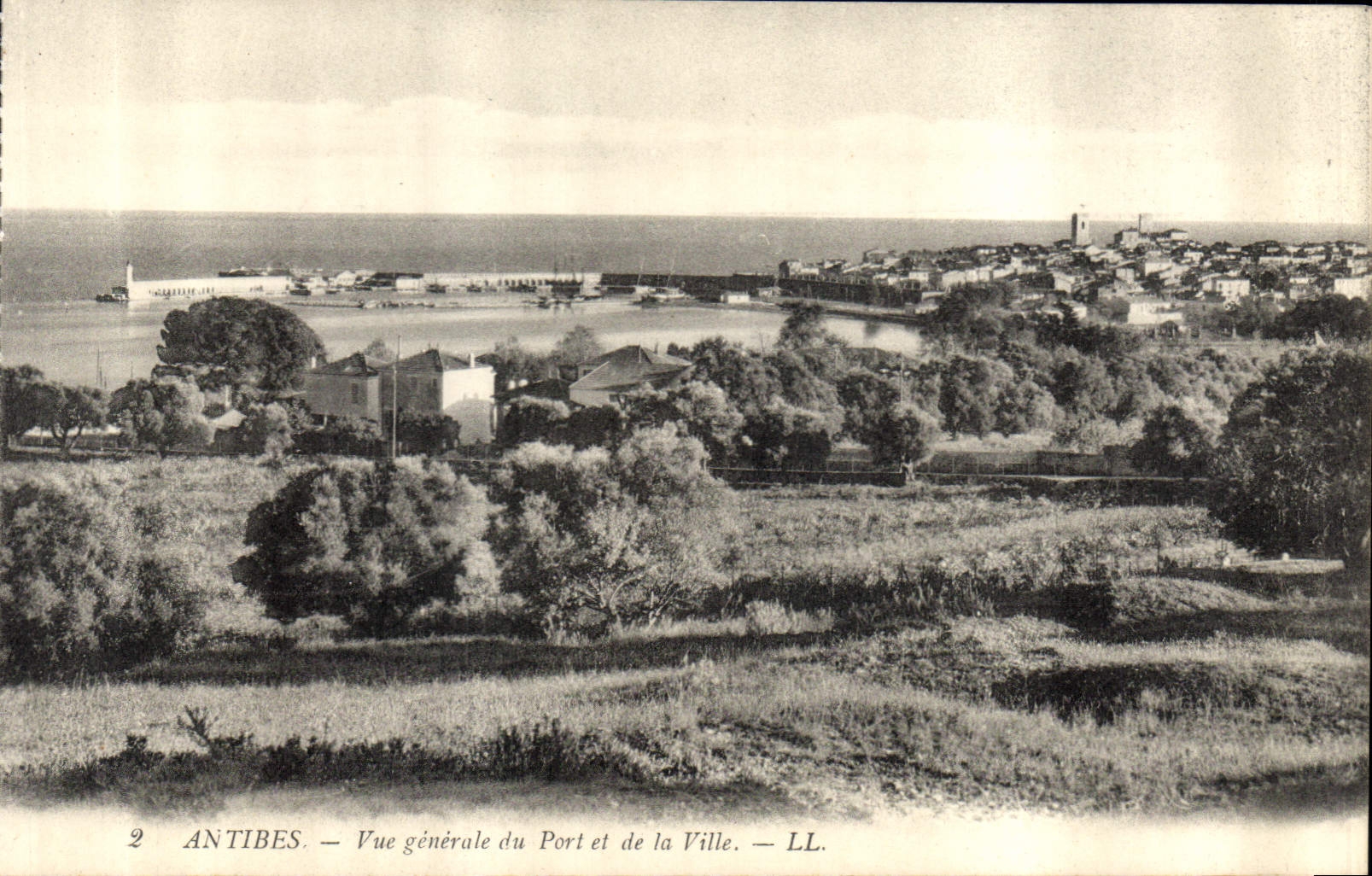 CPA Antibes Vue generale du Port et de la Ville