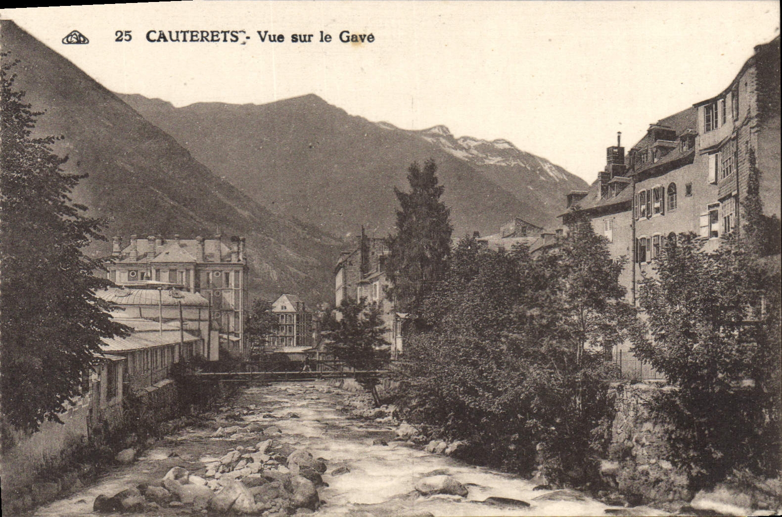 CPA Cauterets Vue sur le Gave 