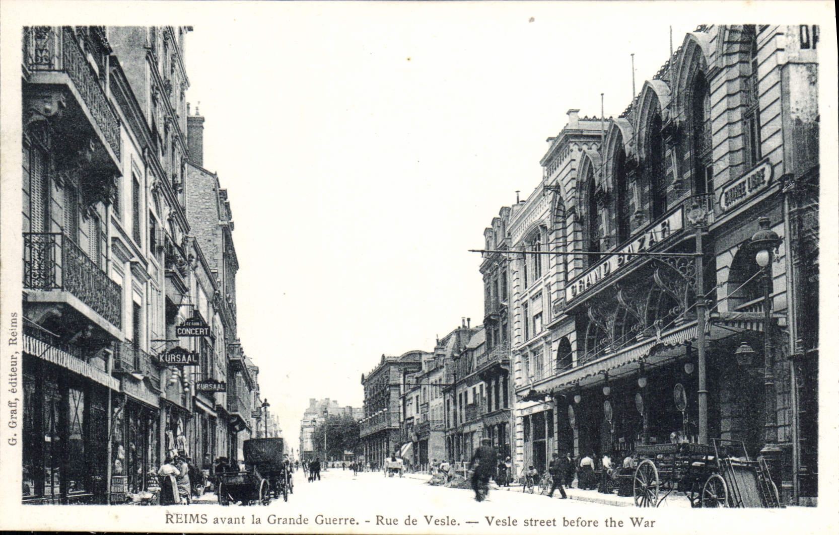 CPA Reims avant la Grande Guerre rue de Vesle