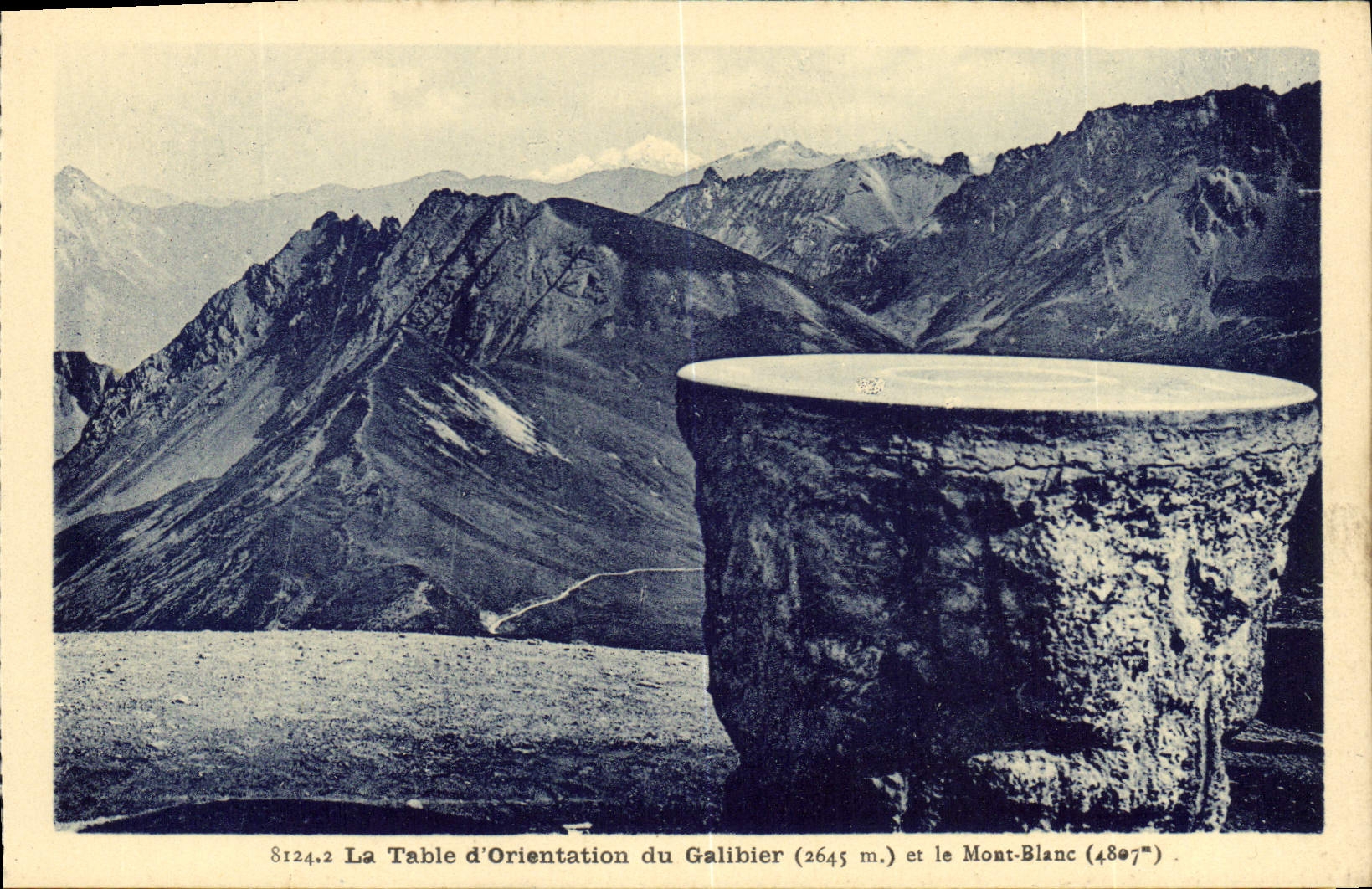 CPA La Table d'Orientation du Galibier et le Mont Blanc 
