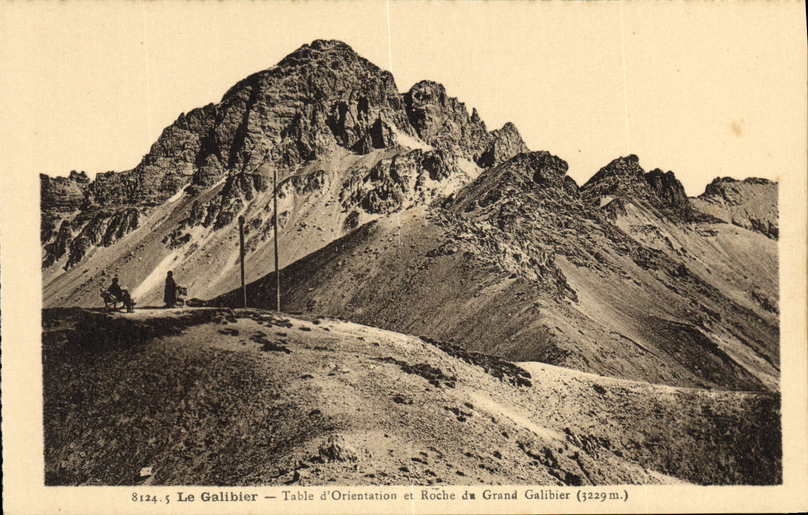CPA Le Galibier Table d'Orientation et Roche du grand Galibier