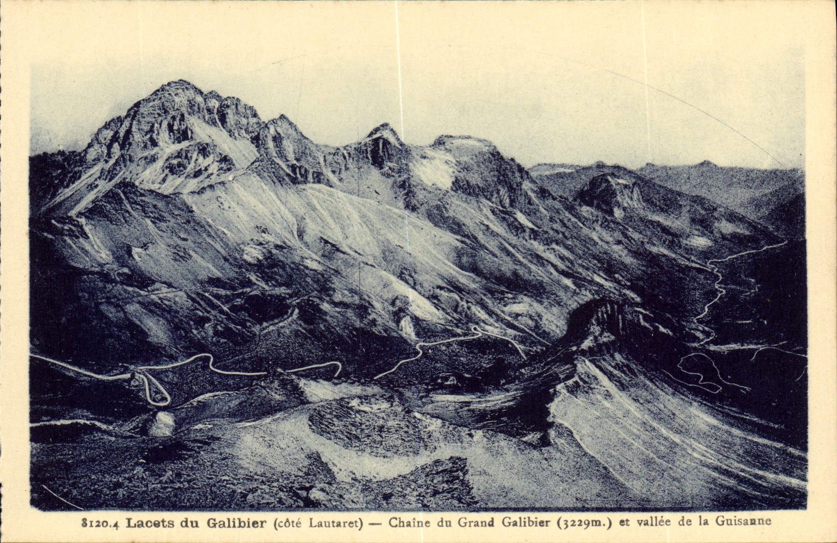CPA Lacets du Galibier Cote Lautaret Chaine du Grand Galibier et Vallee de la Guisanne 