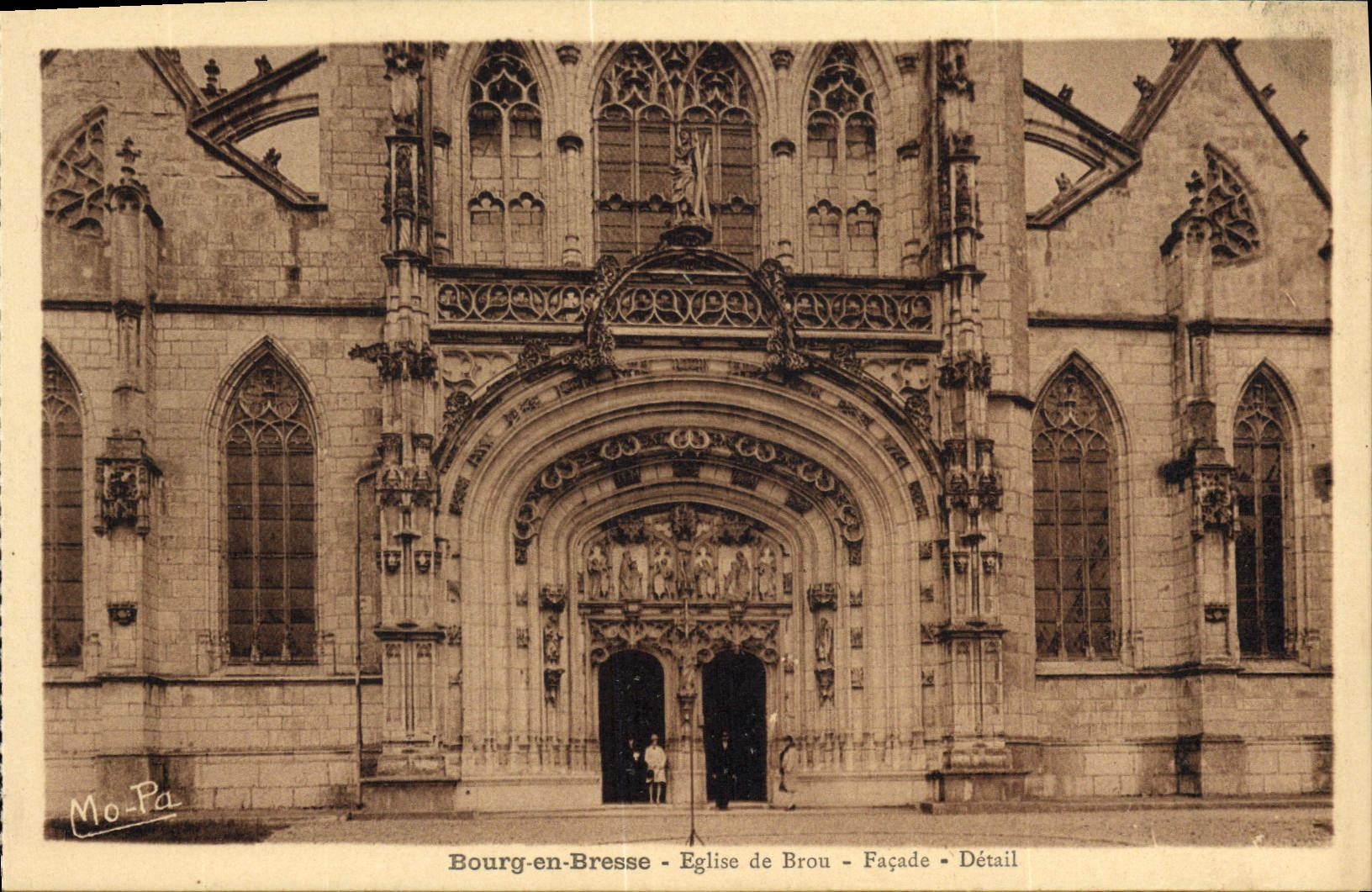 CPA Bourg en Bresse Eglise de Brou Facade Detail 