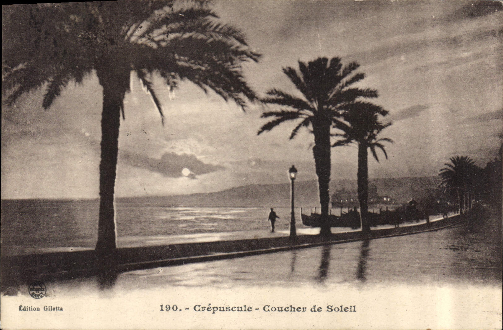 CPA Crepuscule Coucher de Soleil 