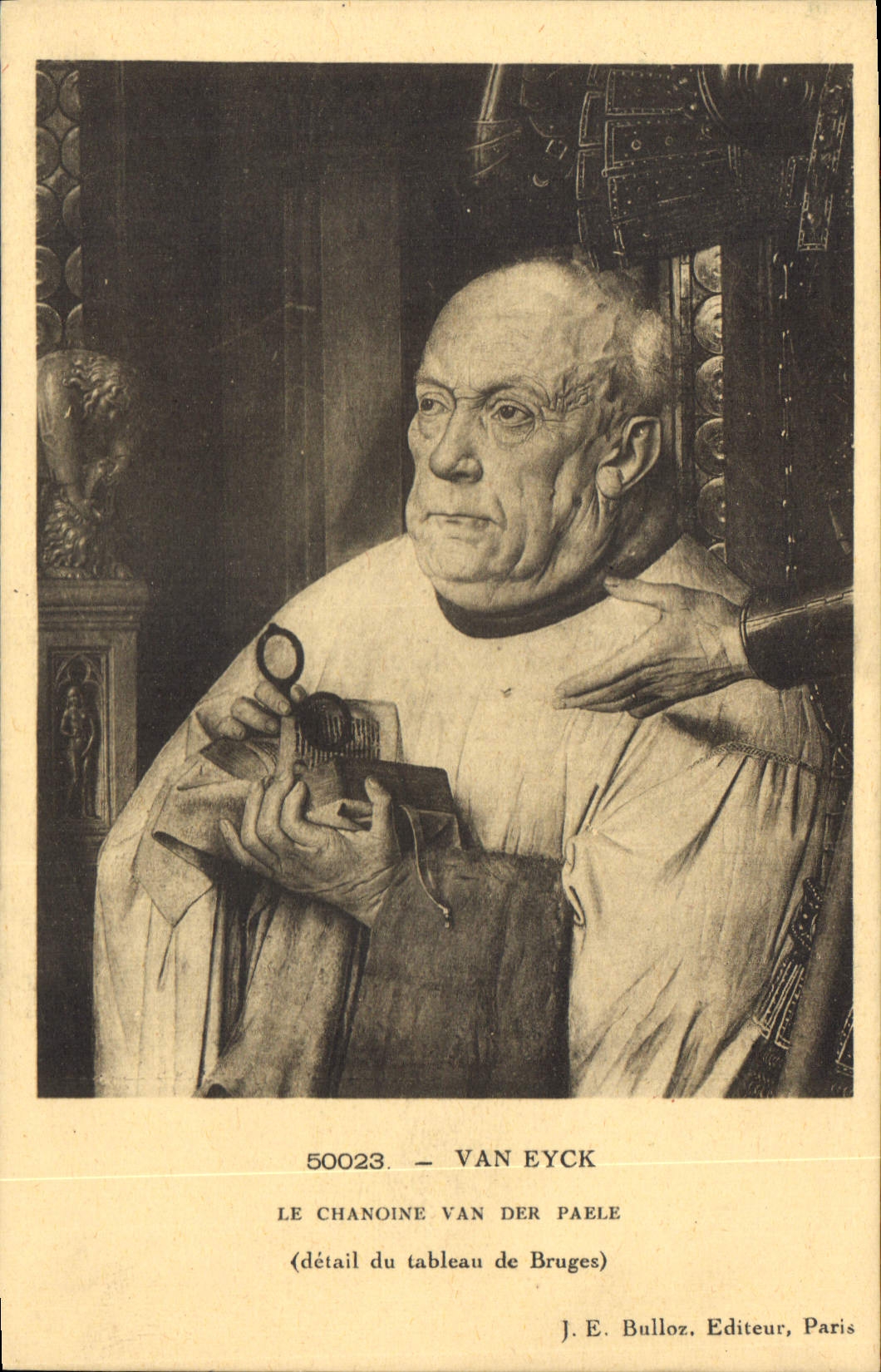 CPA Van Eyck le Chanoine Van Der Peale Detail du tableau de Bruges 