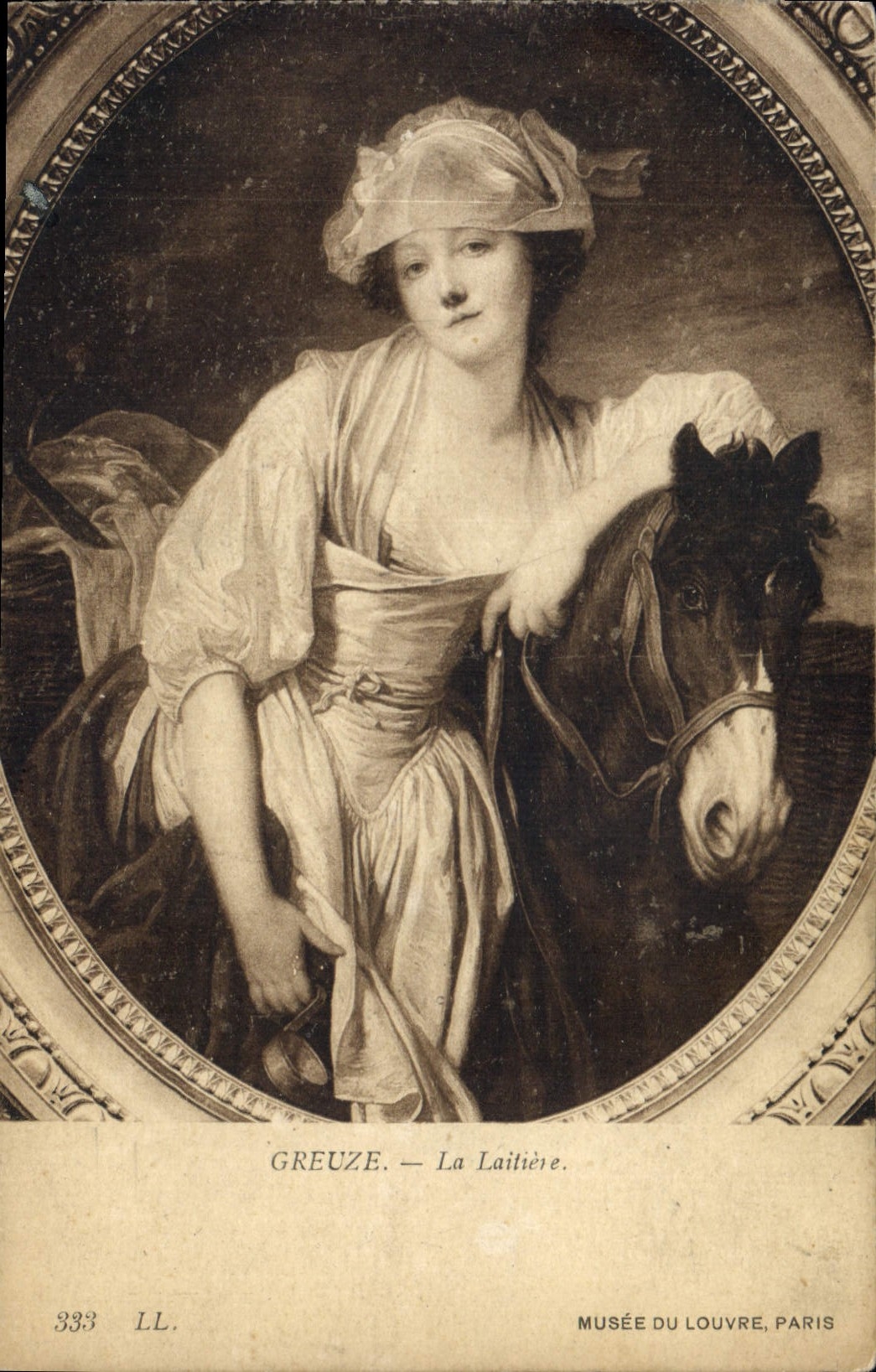 CPA Greuze la Laitiere 