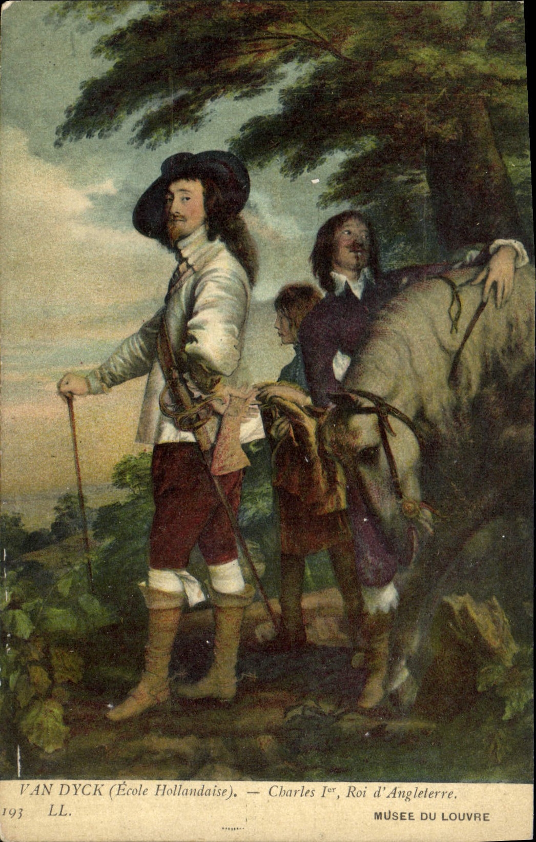 CPA Van Dyck Ecole Hollandaise Charles Ier Roi d'Angleterre Musee du Louvre