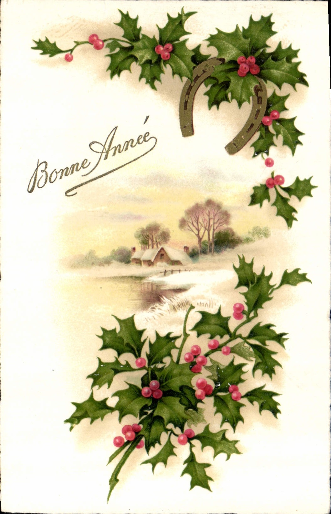 CPA Bonne Annee Fleurs