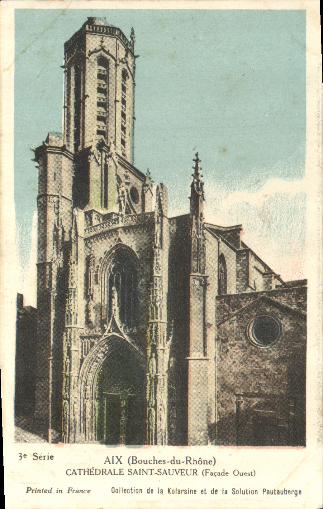 CPA Aix Bouches du Rhone Cathedrale Saint Sauveur Facade Ouest 
