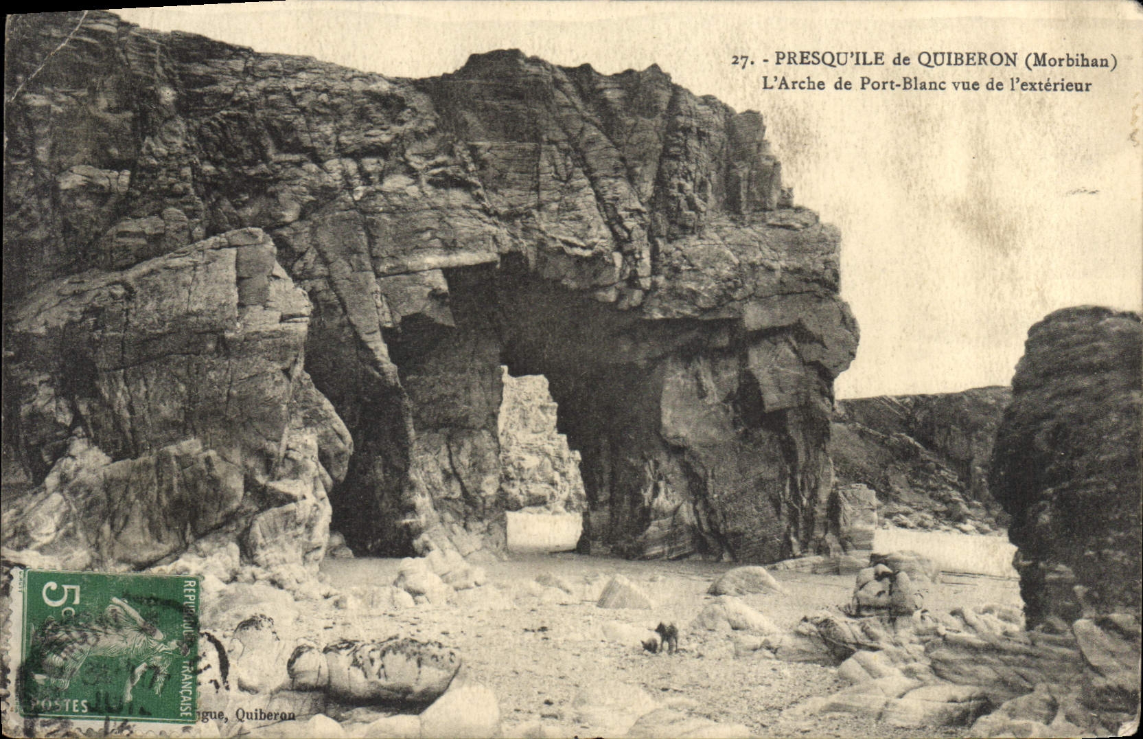 CPA Presqu'ile de Quiberon Morbihan L'Arche de Port Blanc vue de l'exterieur