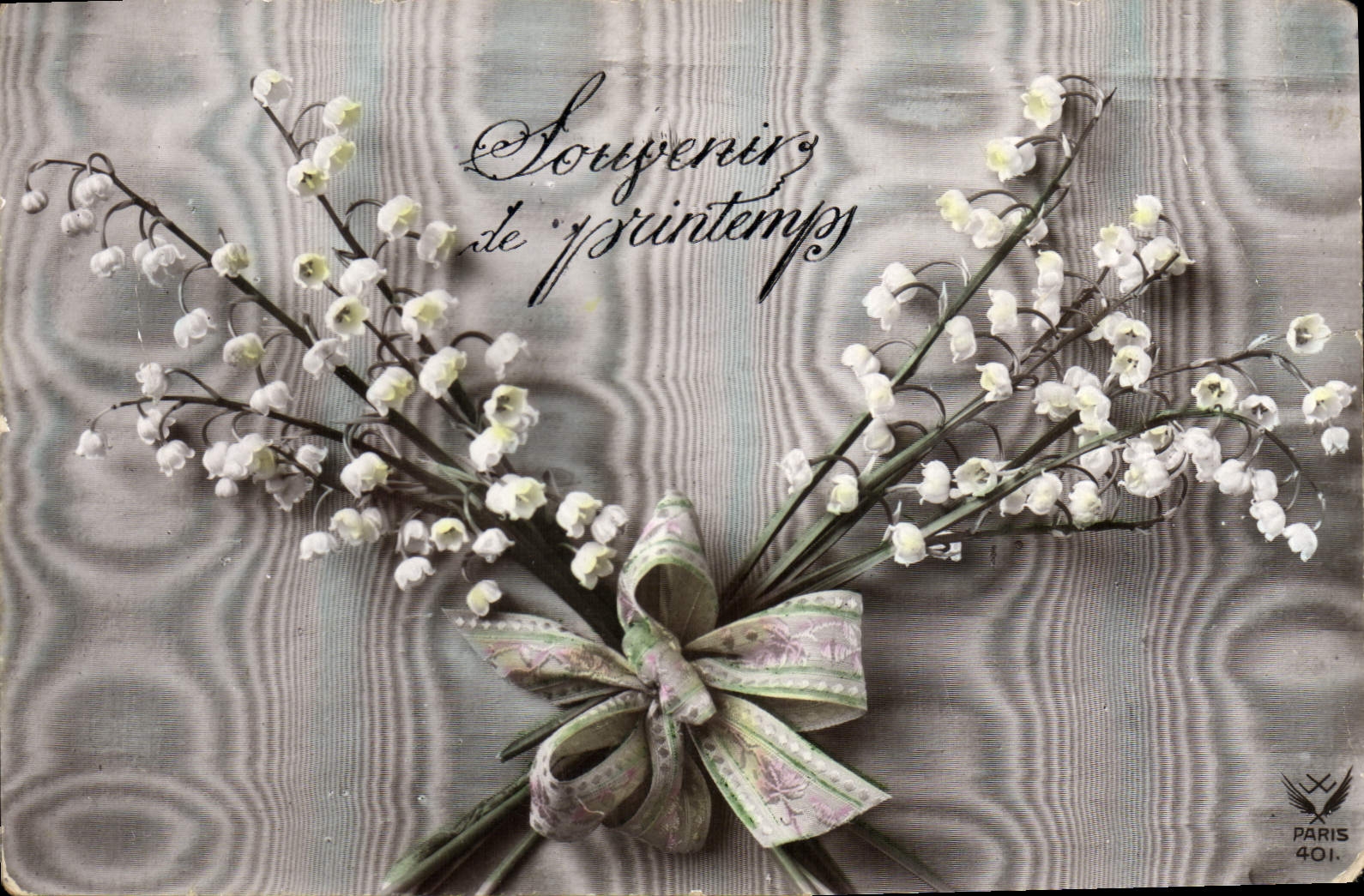 CPA Souvenir de printemps Fleurs