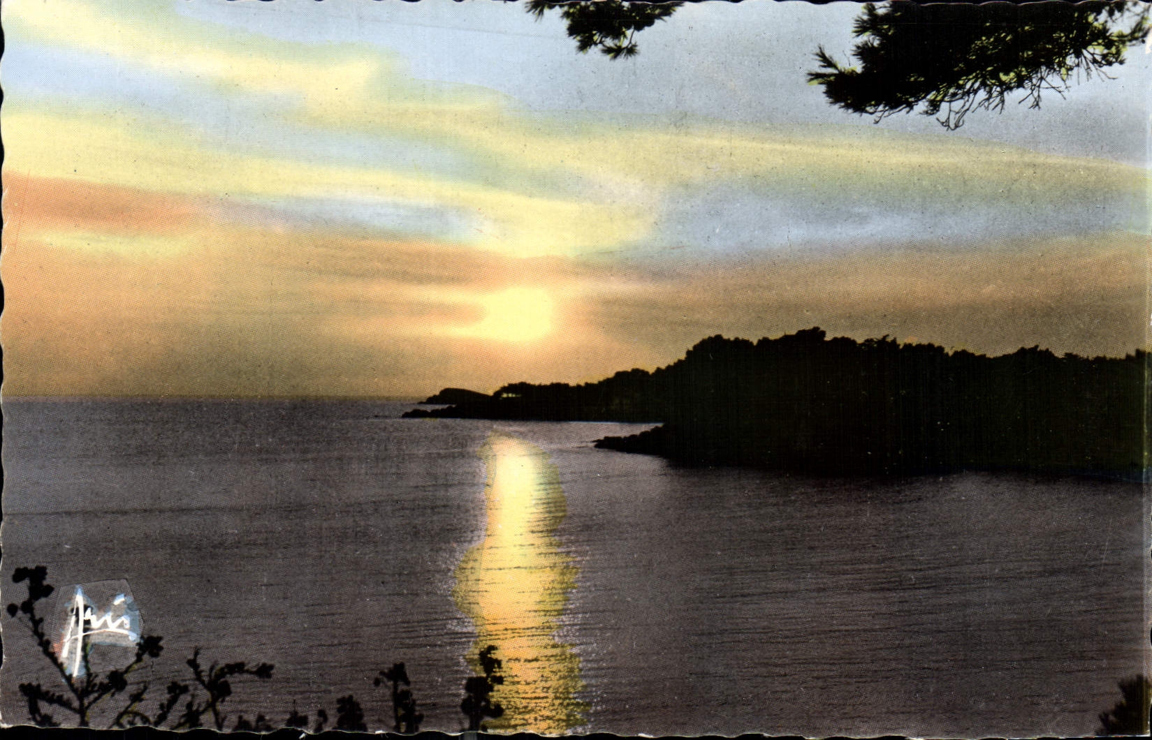 CPA Cote d'Azur Coucher de Soleil