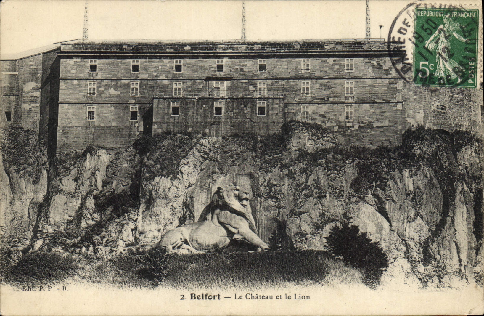 CPA Belfort Le Chateau et le Lion 