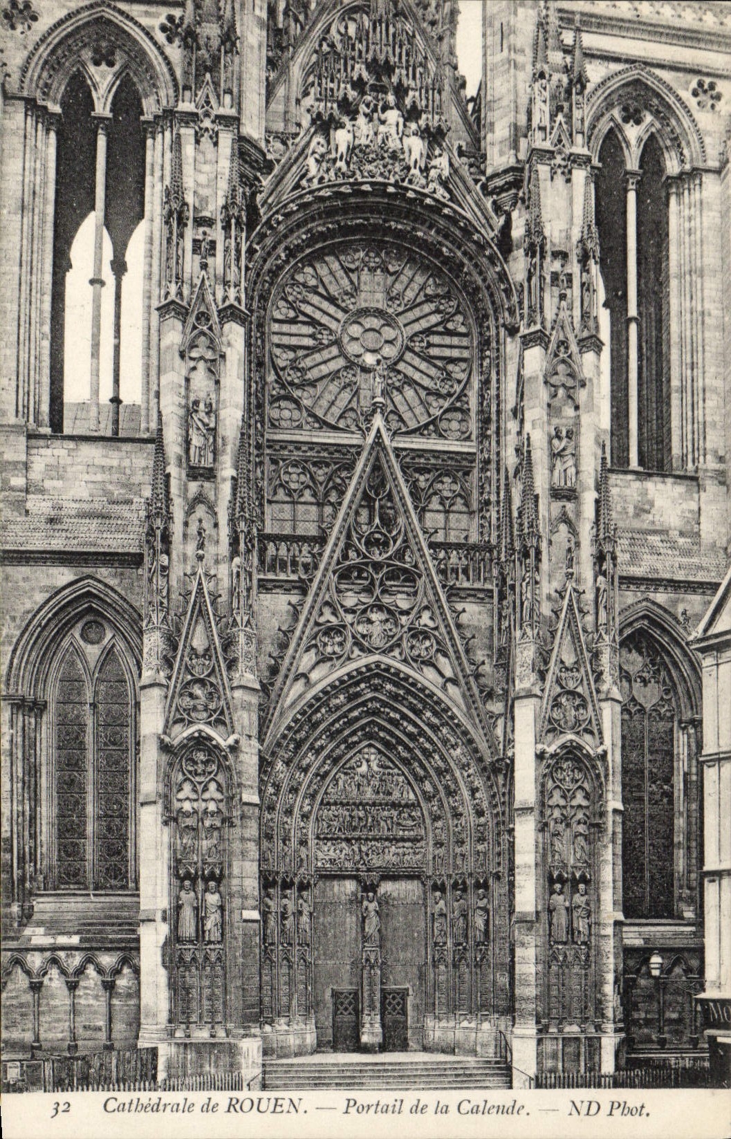 CPA Cathedrale de Rouen Portail de la Calende 