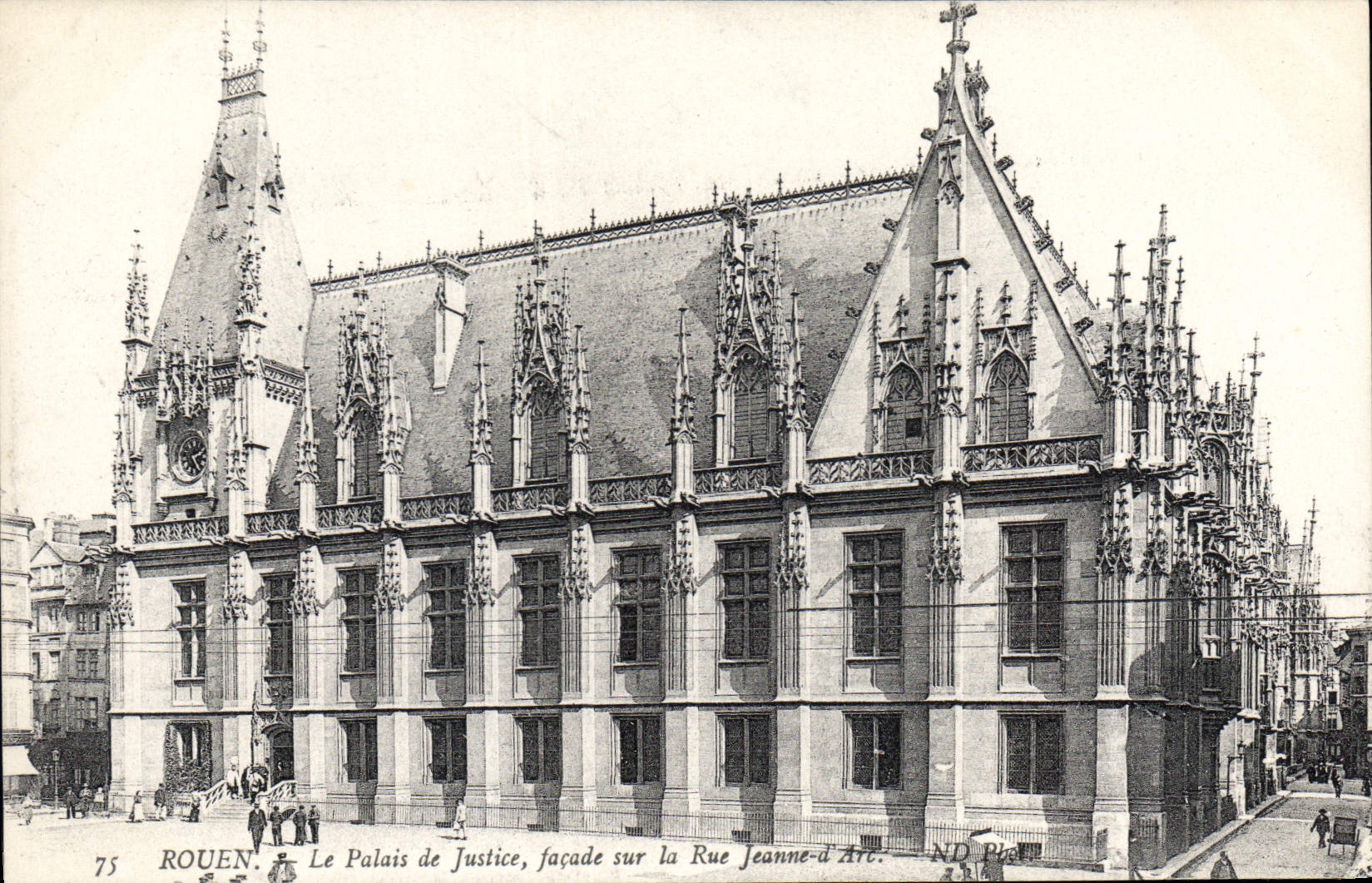 CPA Rouen Le Palais de Justice facade sur la Rue Jeanne d'Arc 