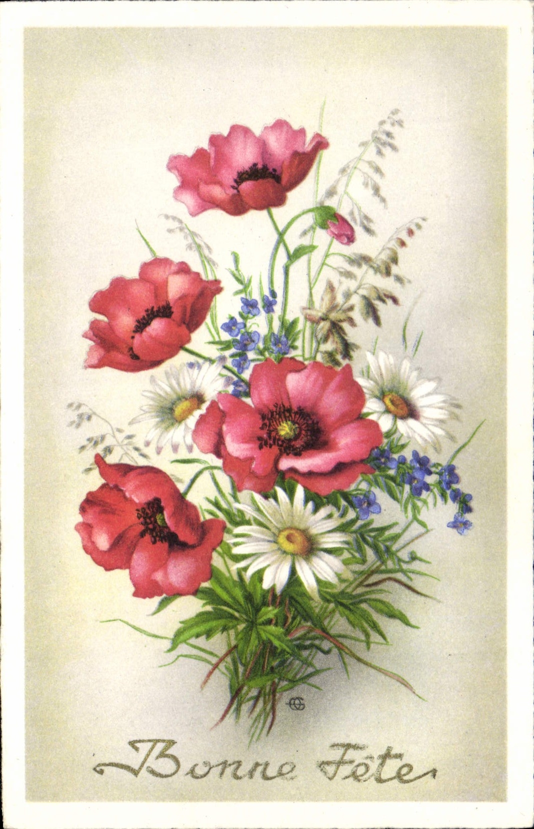 CPA Bonne Fete Fleurs