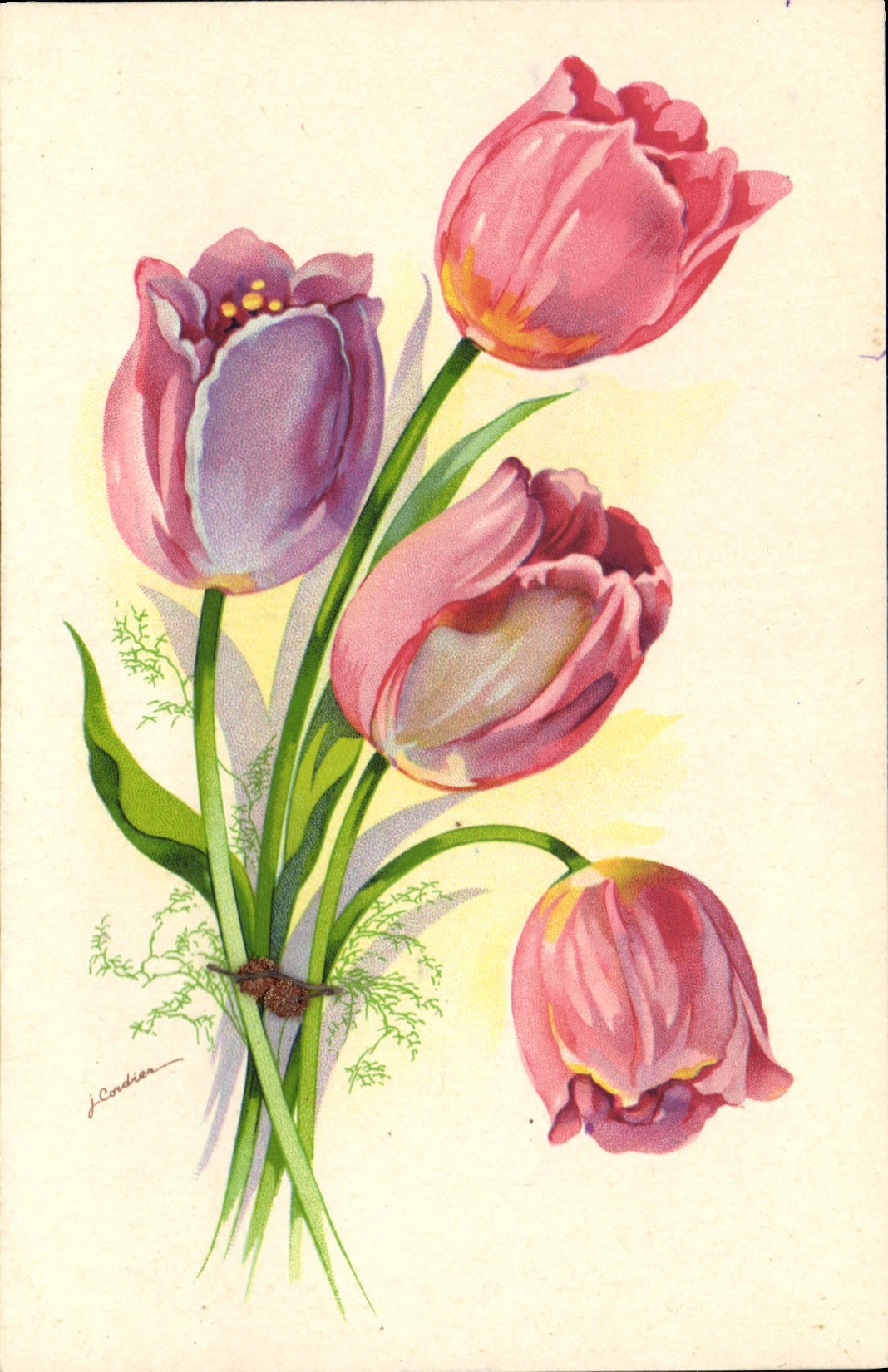 CPA Fantaisie Fleurs