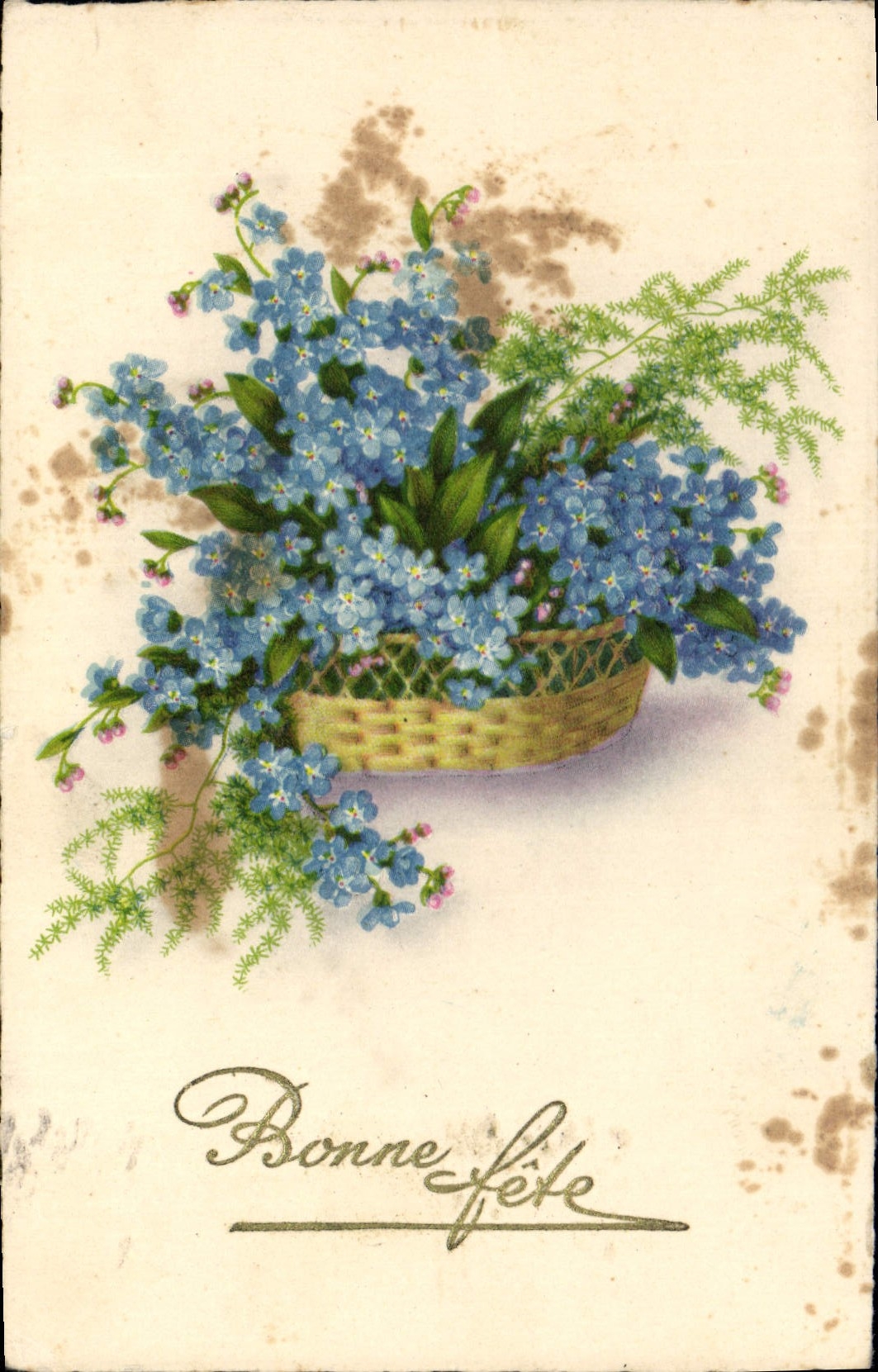 CPA Bonne Fete Fleurs