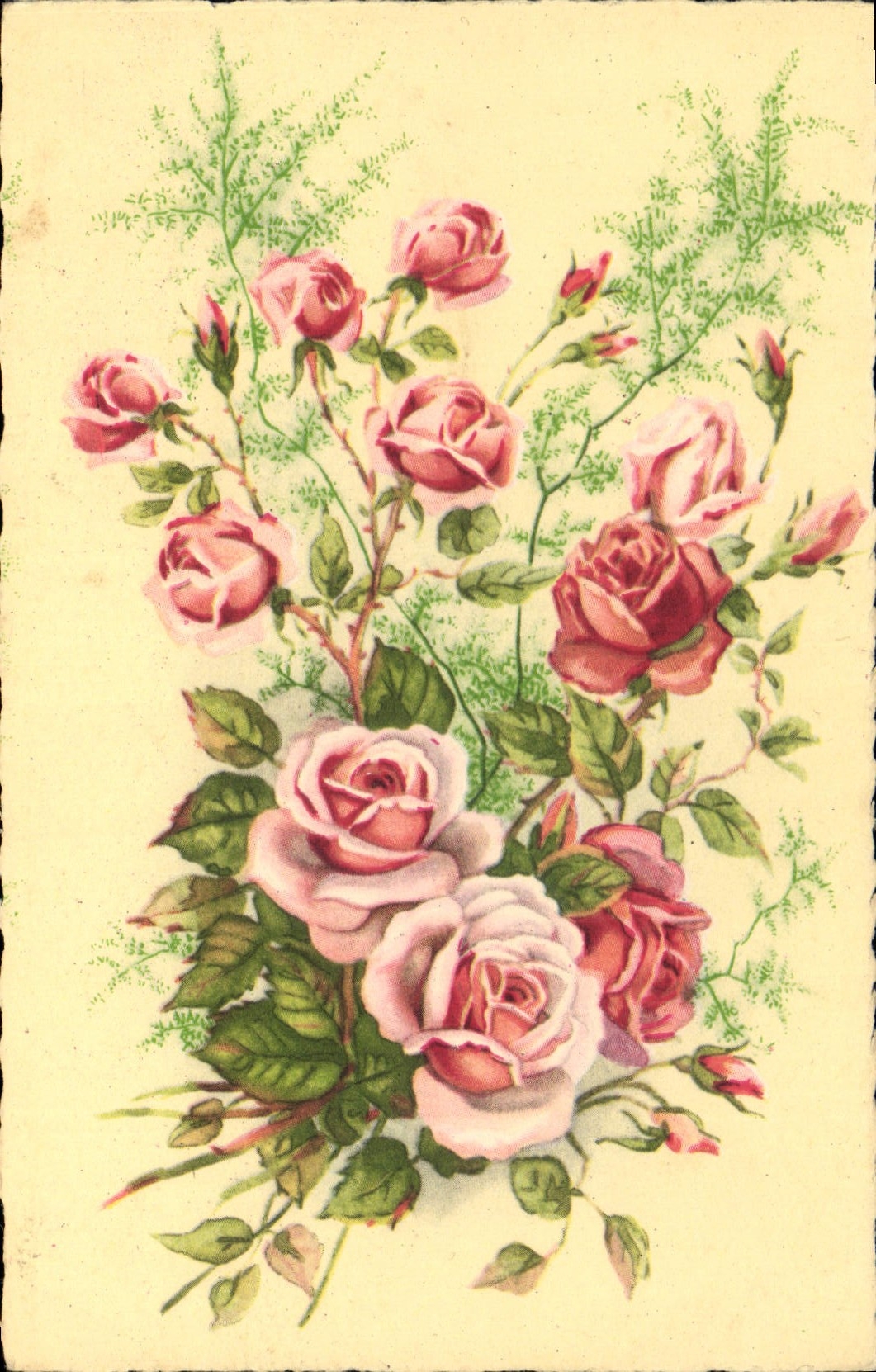 CPA Fantaisie Fleurs