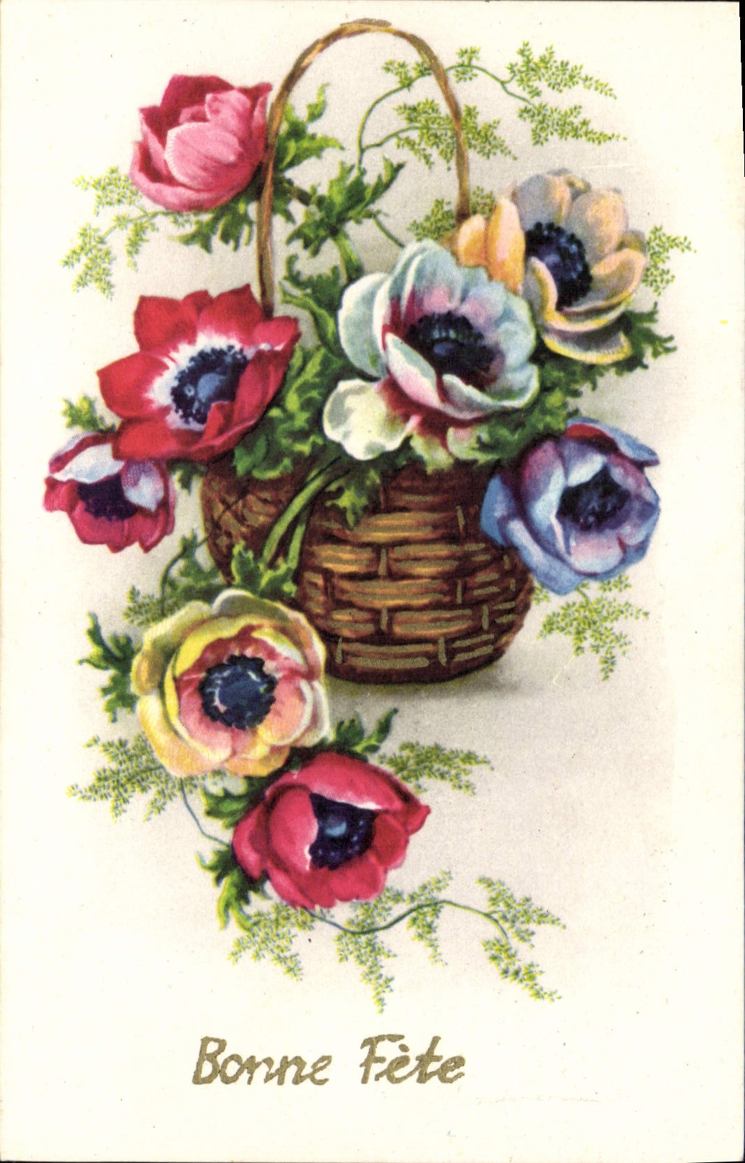 CPA Bonne fete Fleurs