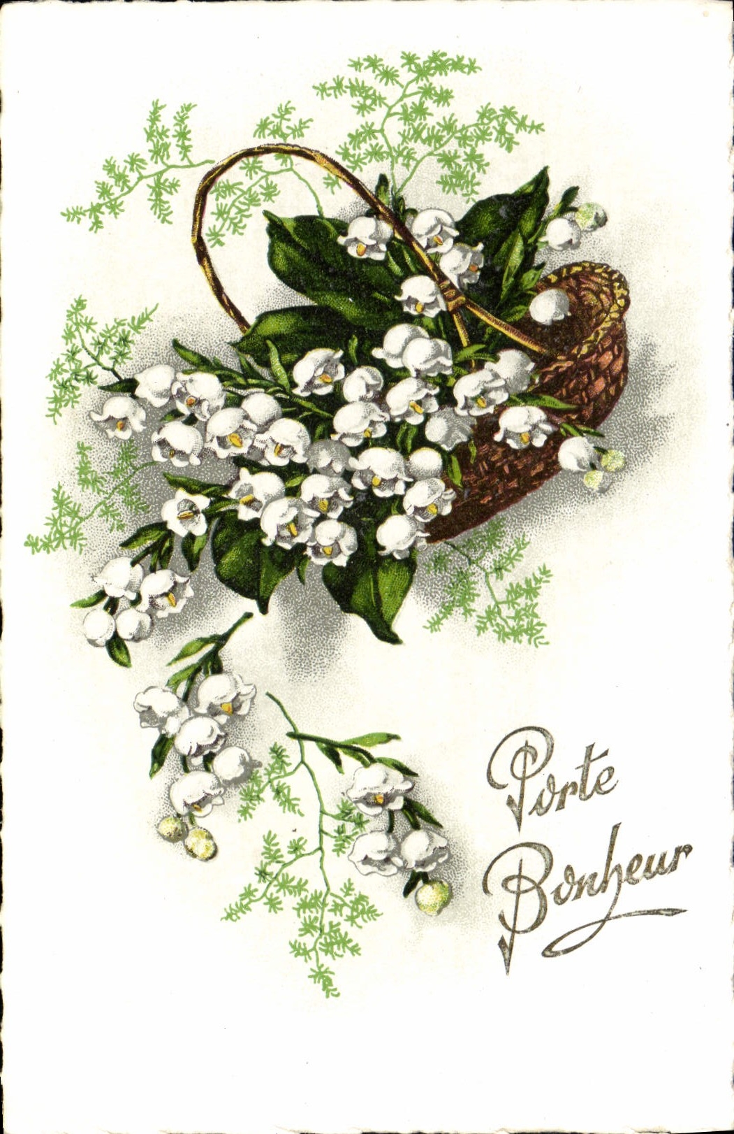 CPA Porte Bonheur Fleurs