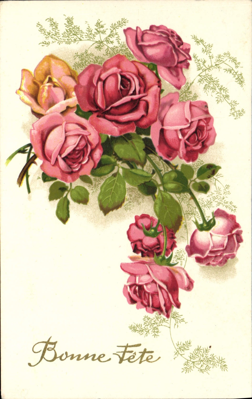 CPA Bonne fete Fleurs