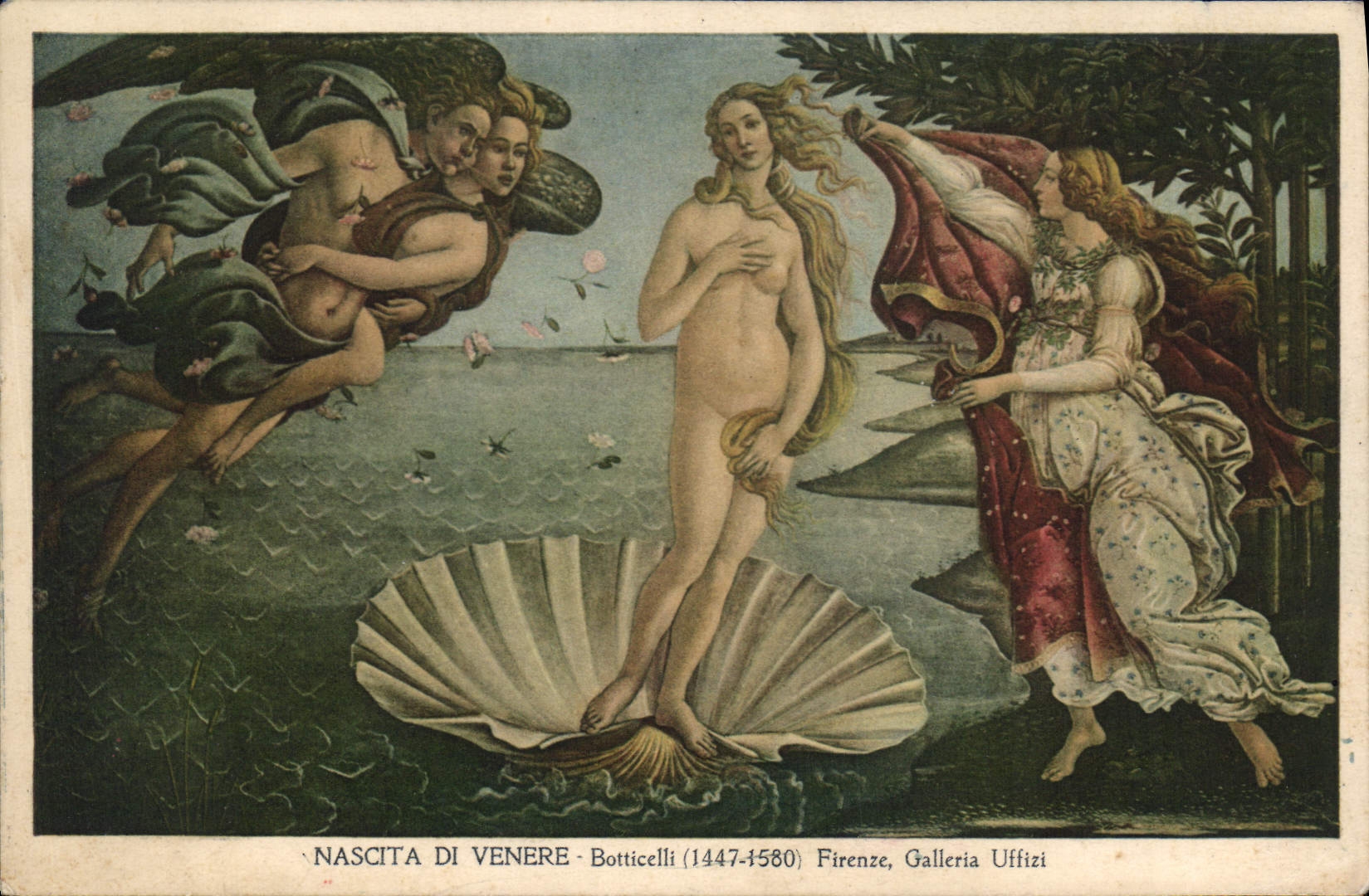 CPA Nascita di Venere Botticelli 1447 1580 Firenze Galleria Uffizi 