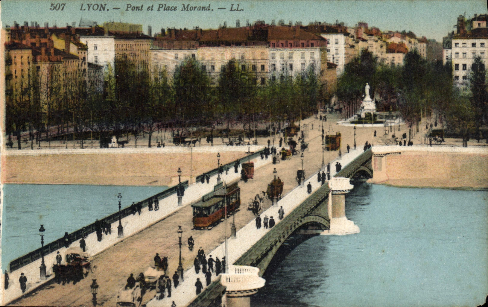 CPA Lyon Pont et Place Morand 