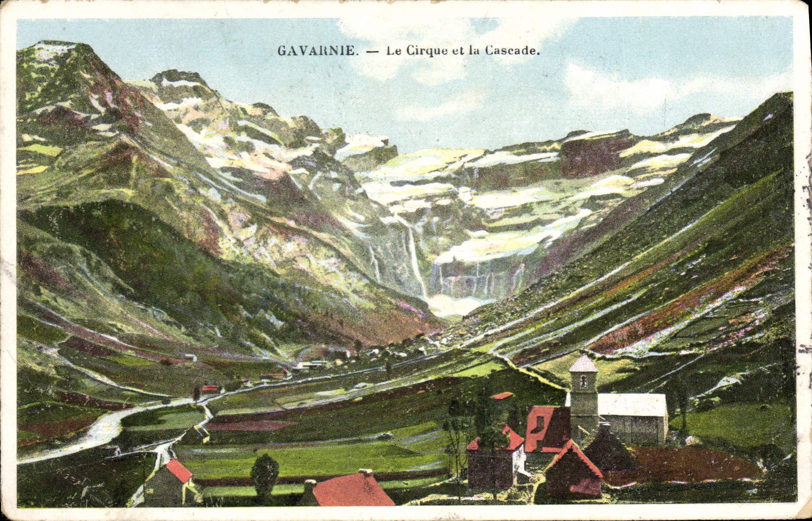 CPA Gavarnie Le Cirque et la Cascade 